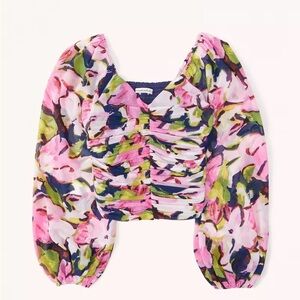 WORN ONCE Abercrombie Size Small Floral Women's Top